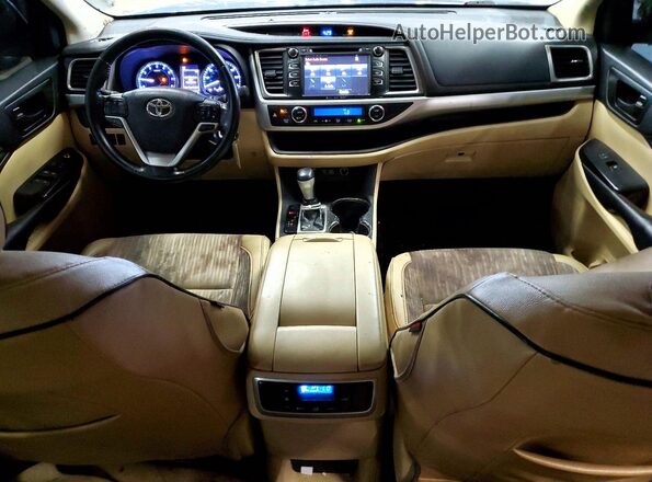 5TDZZRFH9JS241083 2018 TOYOTA HIGHLANDER Blue Առջևի վահանակի տեսք