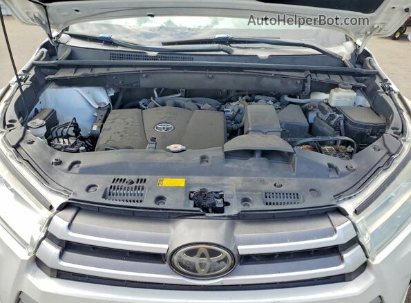 5TDZZRFH9JS242170 2018 TOYOTA HIGHLANDER White ძრავის განყოფილების ხედი