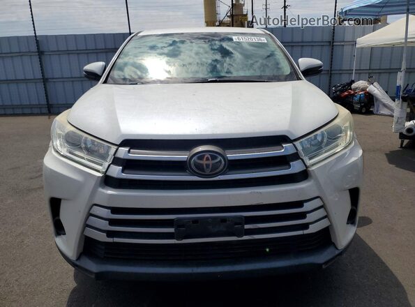 5TDZZRFH9JS242170 2018 TOYOTA HIGHLANDER White წინა ხედი
