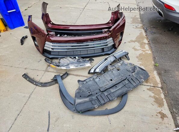 5TDZZRFH9JS247126 2018 TOYOTA HIGHLANDER Темно-бордовый Вид наклейки с VIN-кодом