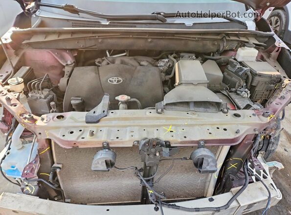 5TDZZRFH9JS247126 2018 TOYOTA HIGHLANDER Темно-бордовый Вид подкапотного пространства