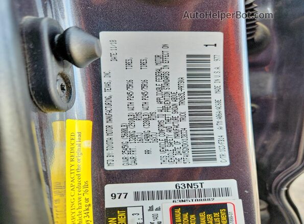 5TFAX5GN3KX138334 2019 TOYOTA TACOMA Gray Вид підкапотного простору