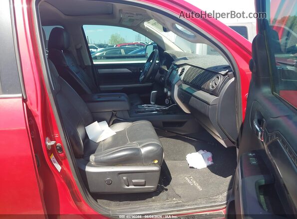 5TFAY5F10KX813746 2019 TOYOTA TUNDRA Red Vista interior delantera