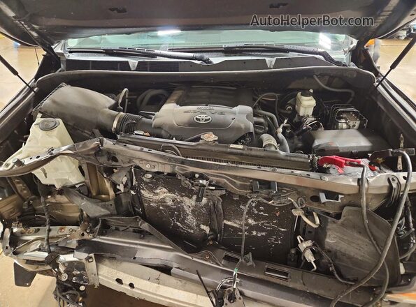 5TFAY5F10KX815691 2019 TOYOTA TUNDRA Brown Rear interior view