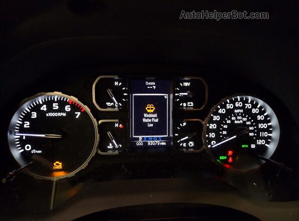 5TFAY5F10KX815691 2019 TOYOTA TUNDRA Brown Instrument cluster view