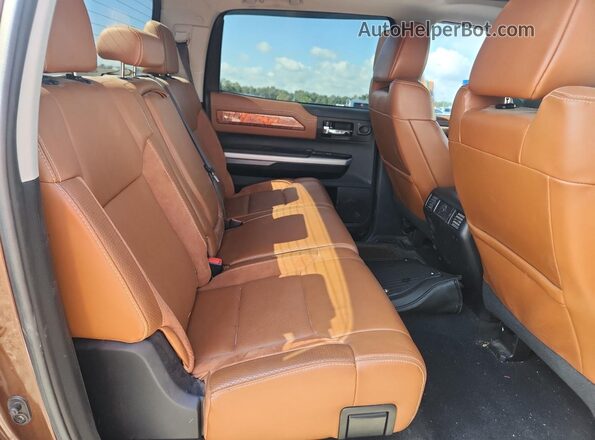 5TFAY5F12HX604114 2017 TOYOTA TUNDRA Brown Rear seats view