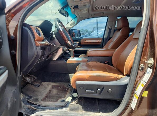 5TFAY5F12HX604114 2017 TOYOTA TUNDRA Brown Front interior view