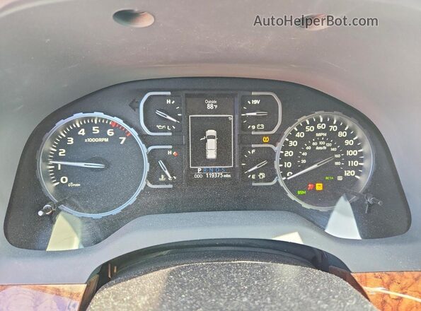 5TFAY5F13KX781004 2019 TOYOTA TUNDRA Brown Widok zestawu wskaźników