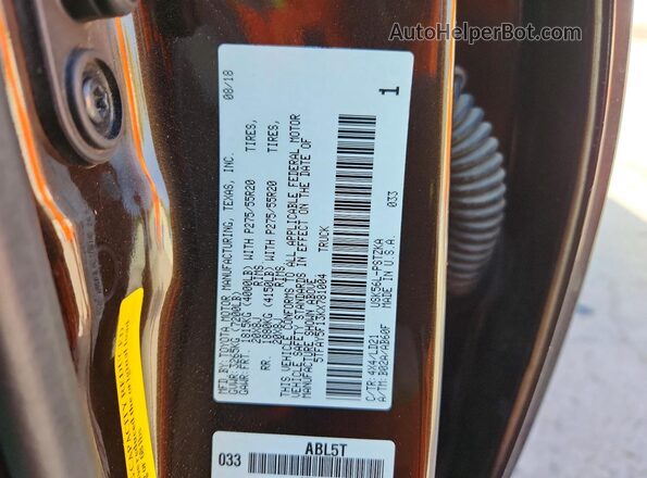 5TFAY5F13KX781004 2019 TOYOTA TUNDRA Brown Widok komory silnika