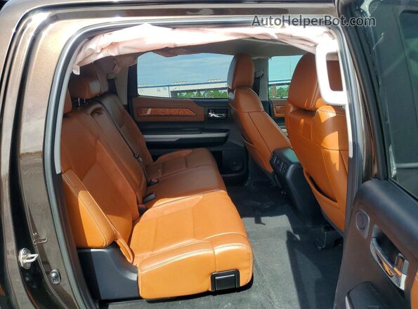 5TFAY5F17KX821410 2019 TOYOTA TUNDRA Brown უკანა სავარძლების ხედი