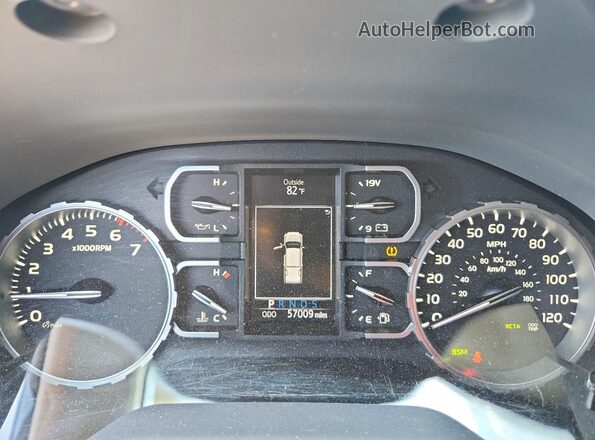 5TFBY5F19JX733834 2018 TOYOTA TUNDRA Gray Вид щитка приладів