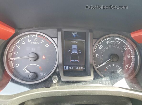 5TFCZ5AN2HX107936 2017 TOYOTA TACOMA Orange Սարքավորումների վահանակի տեսք