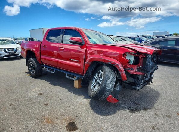 5TFCZ5AN3KX204828 2019 TOYOTA TACOMA Красный Передняя правая четверть