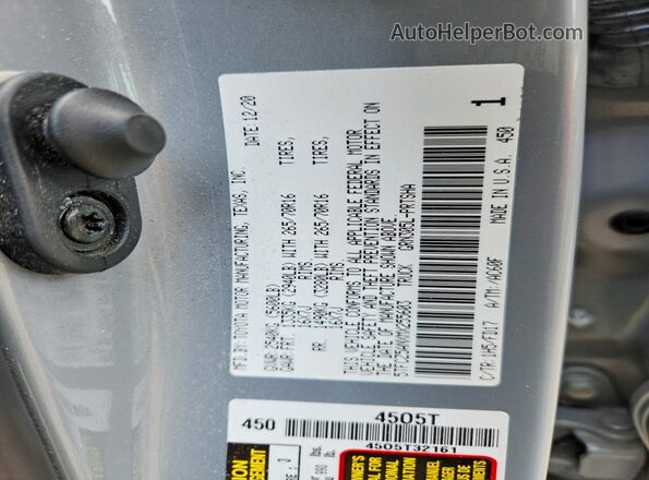 5TFCZ5ANXMX255603 2021 TOYOTA TACOMA Серый Вид подкапотного пространства