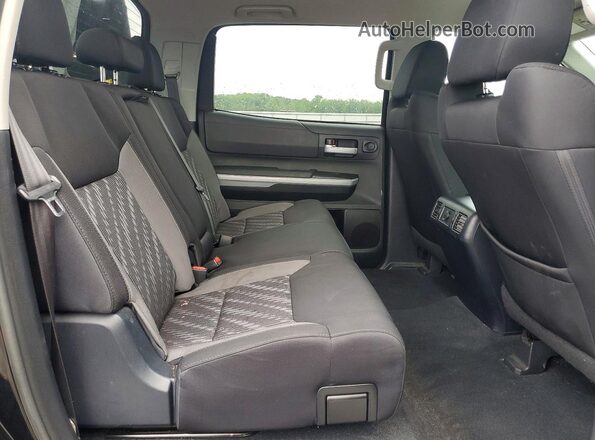 5TFDM5F19JX074819 2018 TOYOTA TUNDRA Black Vista de los asientos traseros