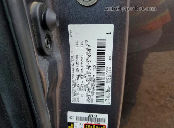 5TFDW5F10KX824877 2019 TOYOTA TUNDRA Gray Vista del compartimento del motor