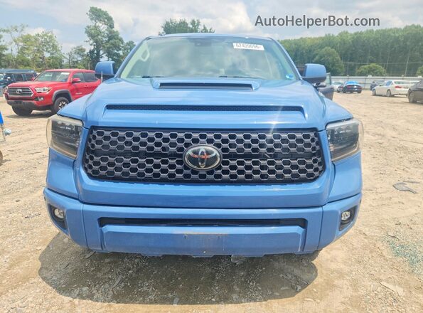5TFDY5F11KX777384 2019 TOYOTA TUNDRA Blue Front view