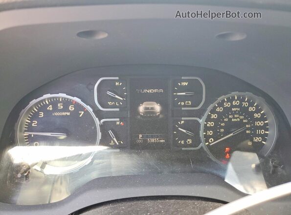 5TFDY5F1XKX806963 2019 TOYOTA TUNDRA Silver Вид щитка приладів