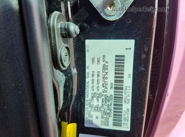5TFEM5F17HX118220 2017 TOYOTA TUNDRA Pink Widok komory silnika