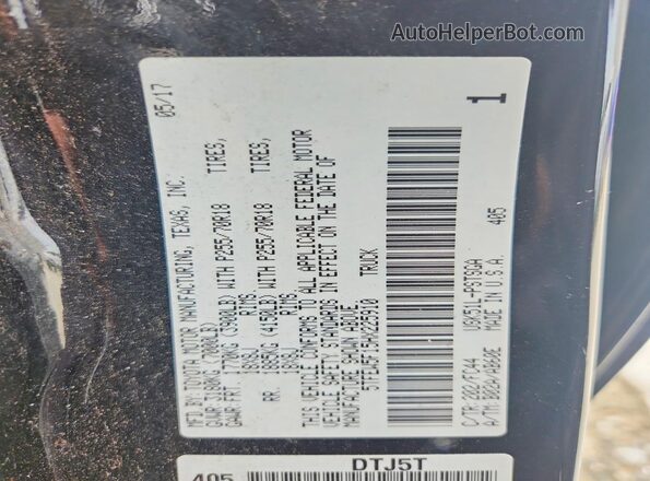 5TFEW5F15HX225910 2017 TOYOTA TUNDRA Черный Вид подкапотного пространства