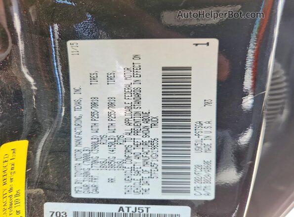 5TFEW5F1XGX198556 2016 TOYOTA TUNDRA Черный Вид подкапотного пространства