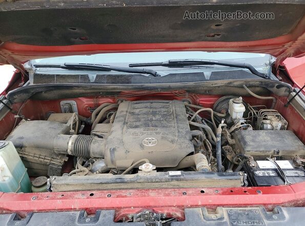 5TFEY5F1XKX253493 2019 TOYOTA TUNDRA Red Vista interior trasera