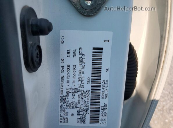 5TFHW5F19HX656568 2017 TOYOTA TUNDRA White Вид підкапотного простору