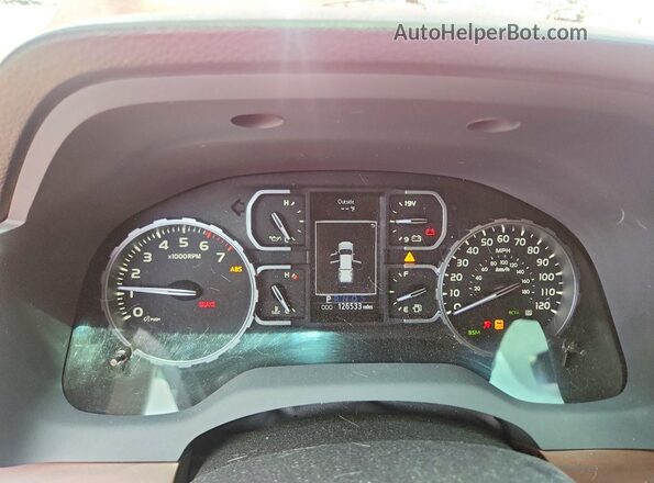 5TFHY5F10KX785669 2019 TOYOTA TUNDRA Red ხელსაწყოთა პანელის ხედი