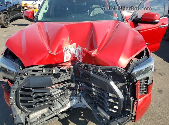 5TFJA5AB6NX014689 2022 TOYOTA TUNDRA Red უკანა სალონის ხედი