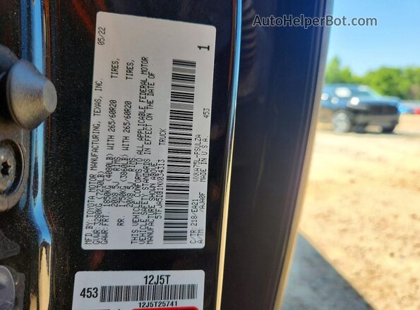 5TFJA5DB1NX034313 2022 TOYOTA TUNDRA Черный Вид подкапотного пространства