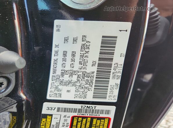 5TFJA5DB4SX301746 2025 TOYOTA TUNDRA Черный Вид наклейки с VIN-кодом