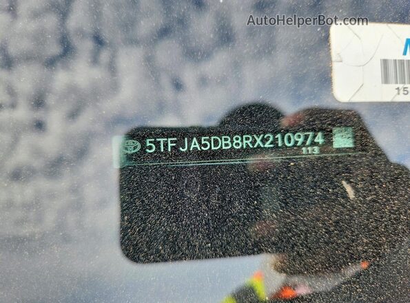 5TFJA5DB8RX210974 2024 TOYOTA TUNDRA Black Vista de la etiqueta del VIN