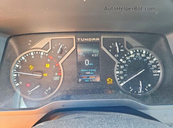 5TFKB5DA5SX284481 2025 TOYOTA TUNDRA White Вид щитка приладів