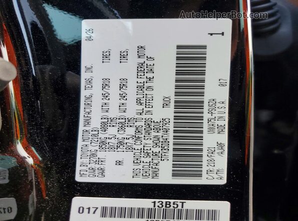 5TFKB5DB4TX407925 2026 TOYOTA TUNDRA Black Widok komory silnika