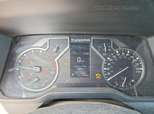 5TFLA5DB0SX247886 2025 TOYOTA TUNDRA Gray Вид щитка приладів