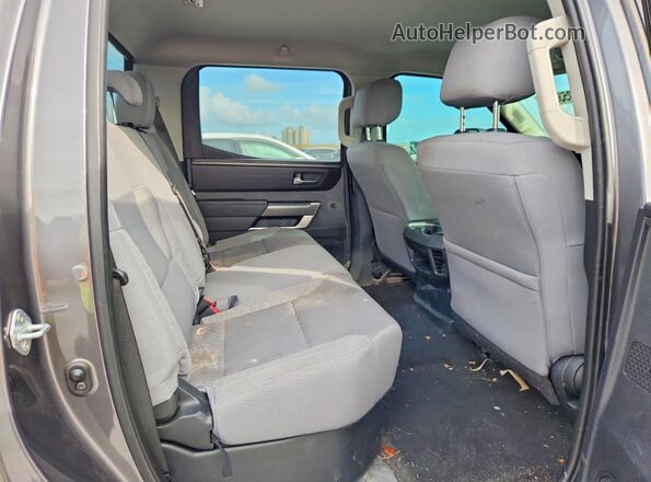 5TFLA5DB1PX090098 2023 TOYOTA TUNDRA Gray Rear seats view