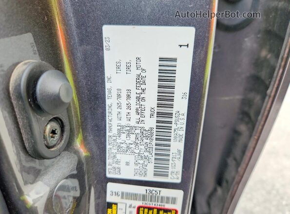 5TFLA5DB1PX090098 2023 TOYOTA TUNDRA Gray VIN sticker view