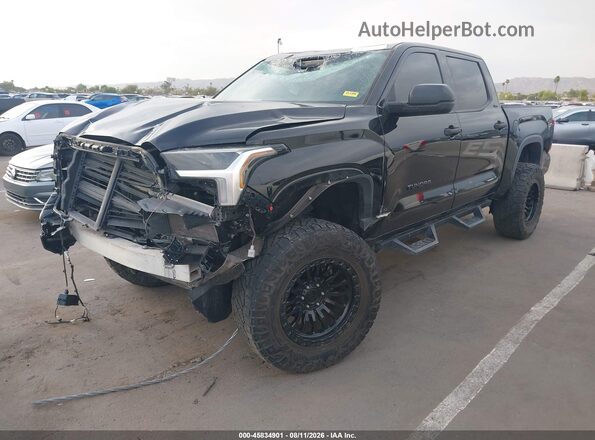 5TFLA5DB2NX052702 2022 TOYOTA TUNDRA Black წინა მარცხენა ხედი სამი მეოთხედიდან