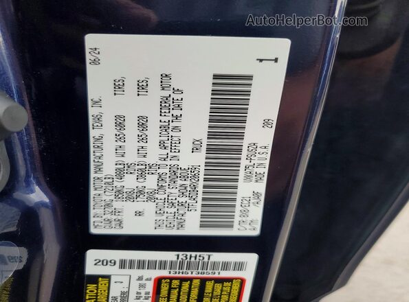 5TFLA5DB4RX206591 2024 TOYOTA TUNDRA Blue VIN sticker view