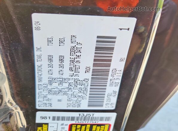 5TFLA5DB6RX231430 2024 TOYOTA TUNDRA Black Շարժիչի բաժամունքի տեսք