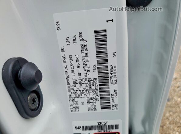 5TFLA5DB6TX393209 2026 TOYOTA TUNDRA Белый Вид подкапотного пространства