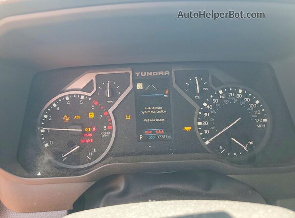 5TFLA5DB9NX042815 2022 TOYOTA TUNDRA Black Вид щитка приладів