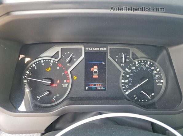 5TFLA5EC7PX015963 2023 TOYOTA TUNDRA Silver Instrument cluster view