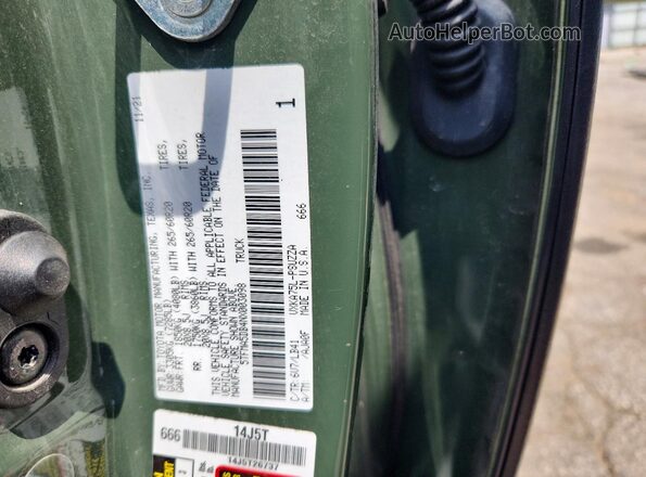 5TFMA5DB4NX003098 2022 TOYOTA TUNDRA Green Вид підкапотного простору