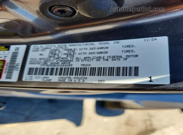 5TFMA5DB6SX264289 2025 TOYOTA TUNDRA Gray Engine compartment view