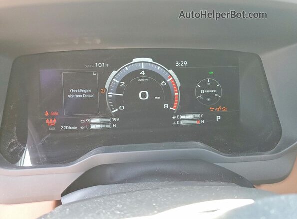 5TFMA5DB7TX371269 2026 TOYOTA TUNDRA Gray ხელსაწყოთა პანელის ხედი