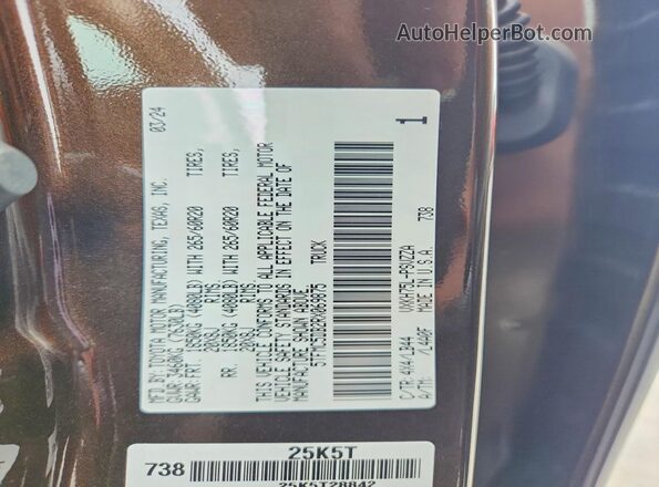 5TFMC5DB2RX069875 2024 TOYOTA TUNDRA Brown Engine compartment view
