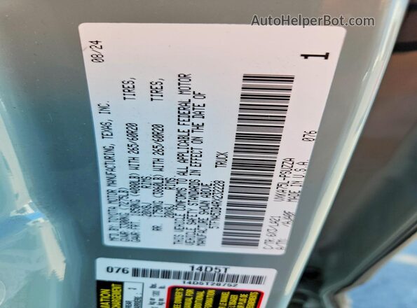 5TFNA5DB4RX232228 2024 TOYOTA TUNDRA Green Вид наклейки з VIN-кодом