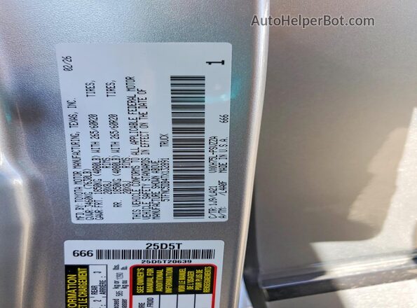 5TFNC5DB4TX132891 2026 TOYOTA TUNDRA Silver Vista del compartimento del motor