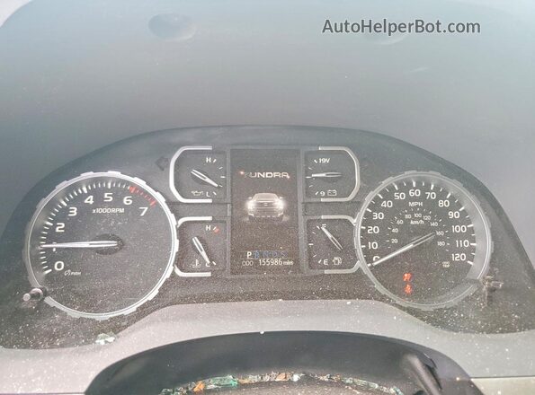 5TFRM5F10JX130040 2018 TOYOTA TUNDRA Серебряный Вид щитка приборов